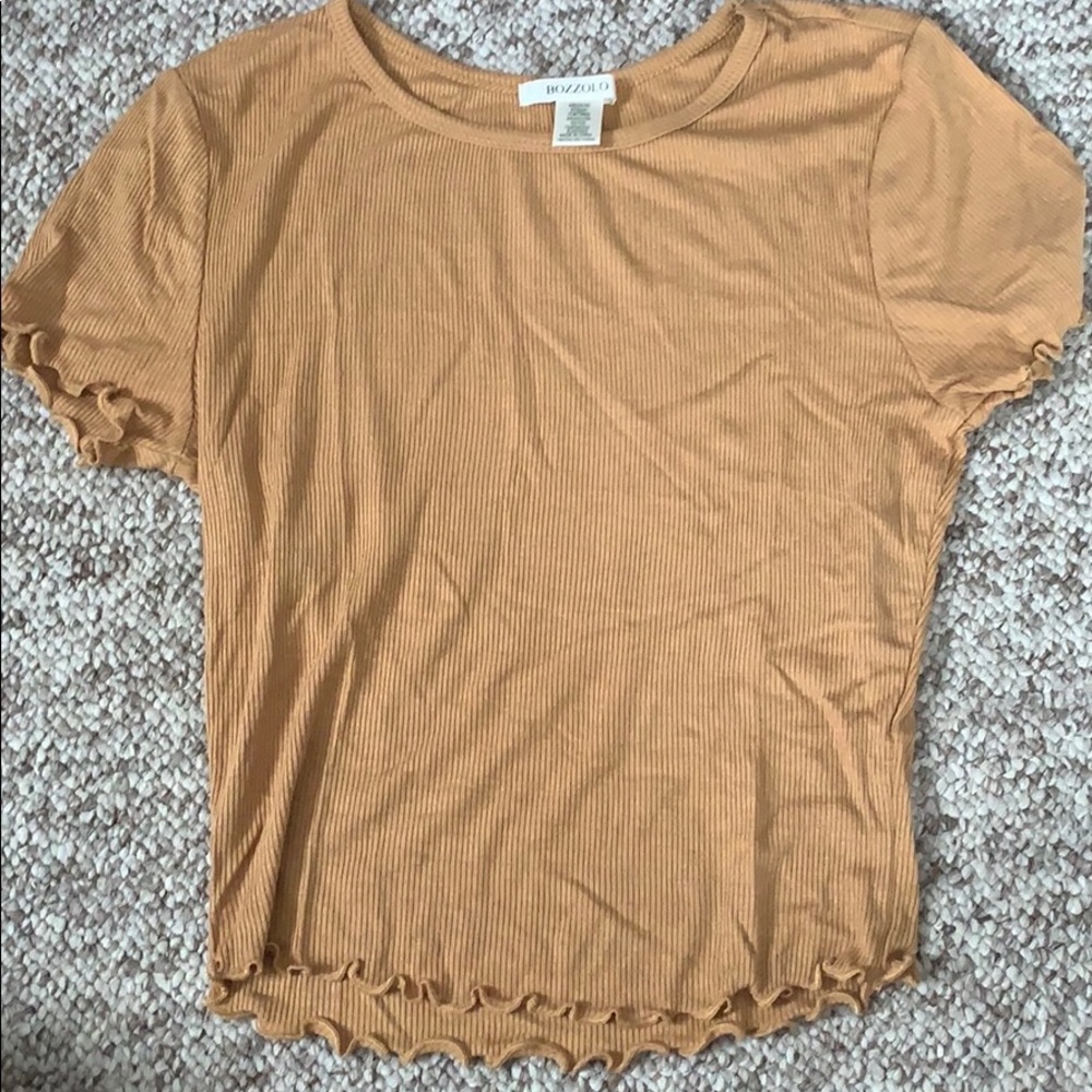 mustard yellow crop top